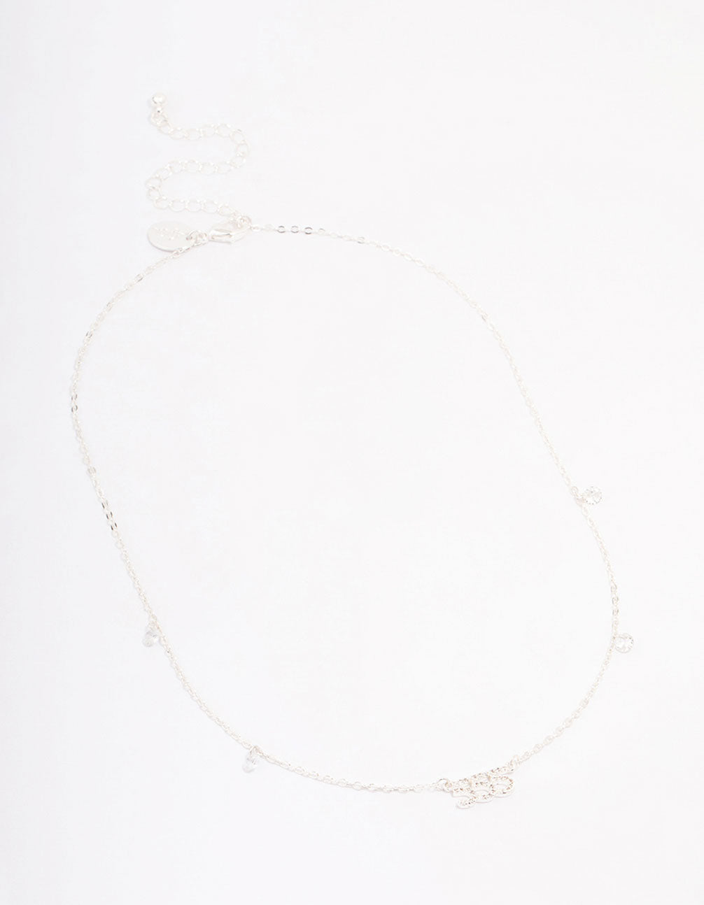 Silver Plated 555 Angel Number Cubic Zirconia Chain Necklace