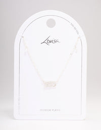 Silver Plated 555 Angel Number Cubic Zirconia Chain Necklace - link has visual effect only