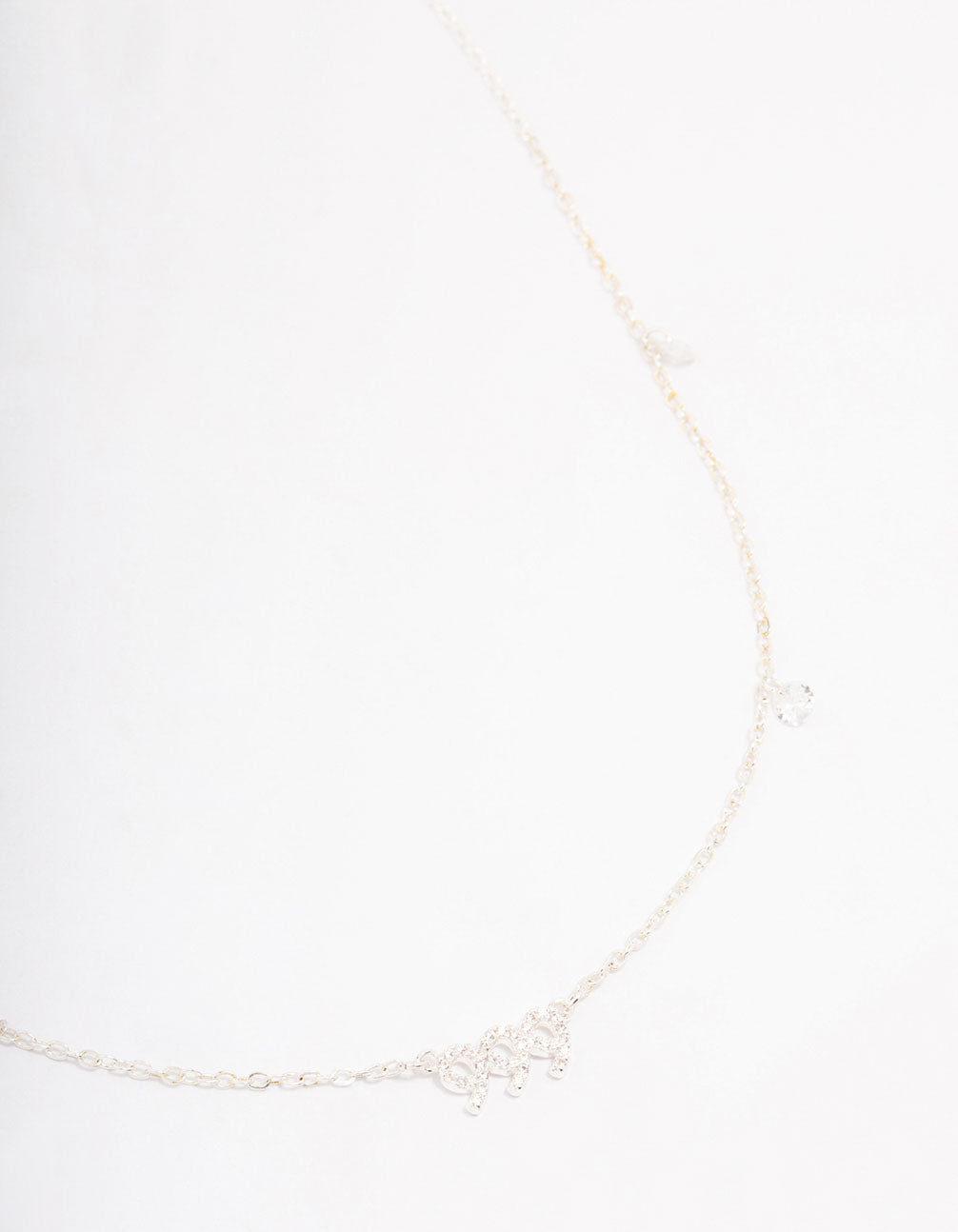 Silver Plated 999 Angel Number Cubic Zirconia Chain Necklace