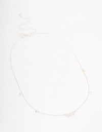 Silver Plated 999 Angel Number Cubic Zirconia Chain Necklace - link has visual effect only