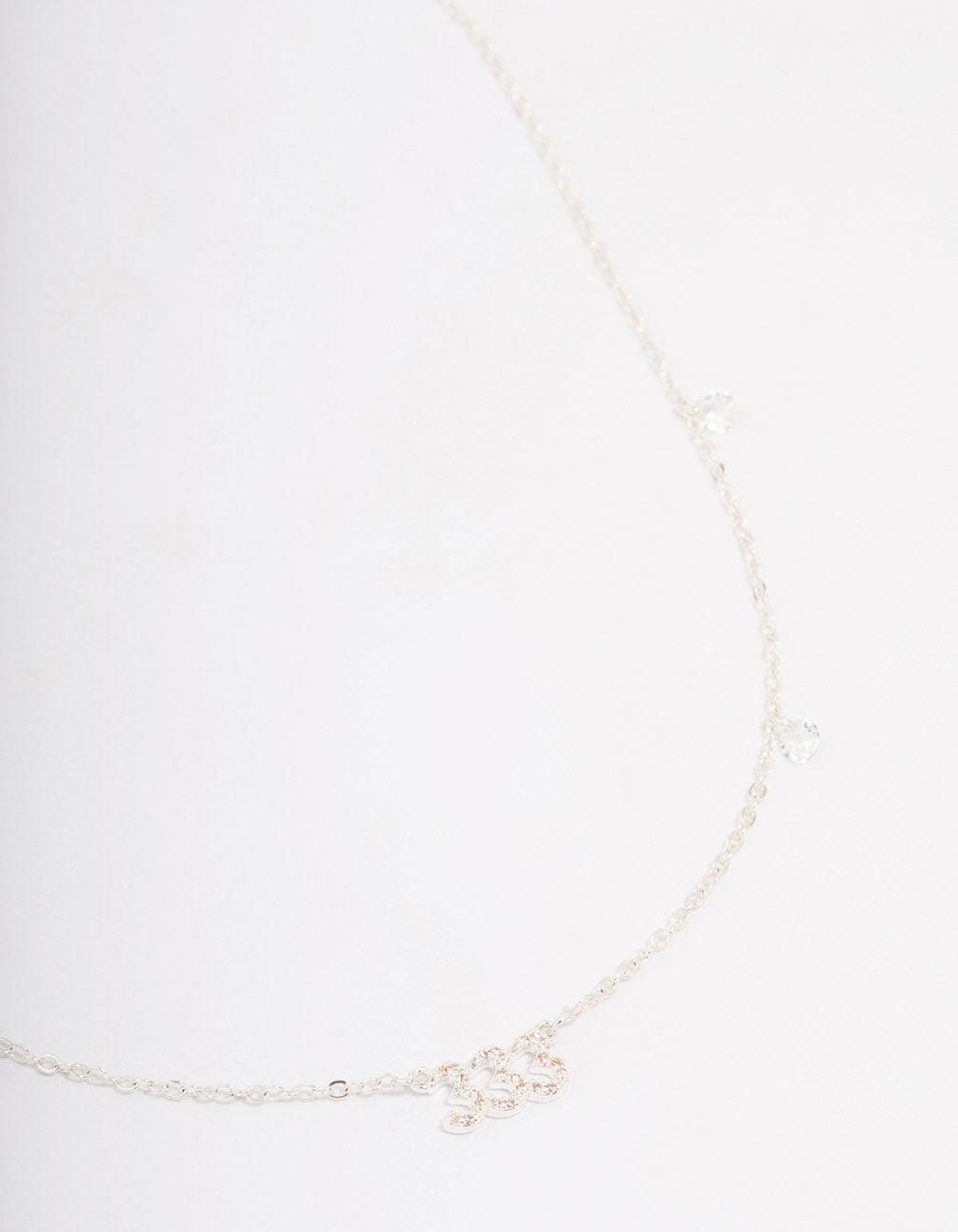 Silver Plated 333 Angel Number Cubic Zirconia Chain Necklace