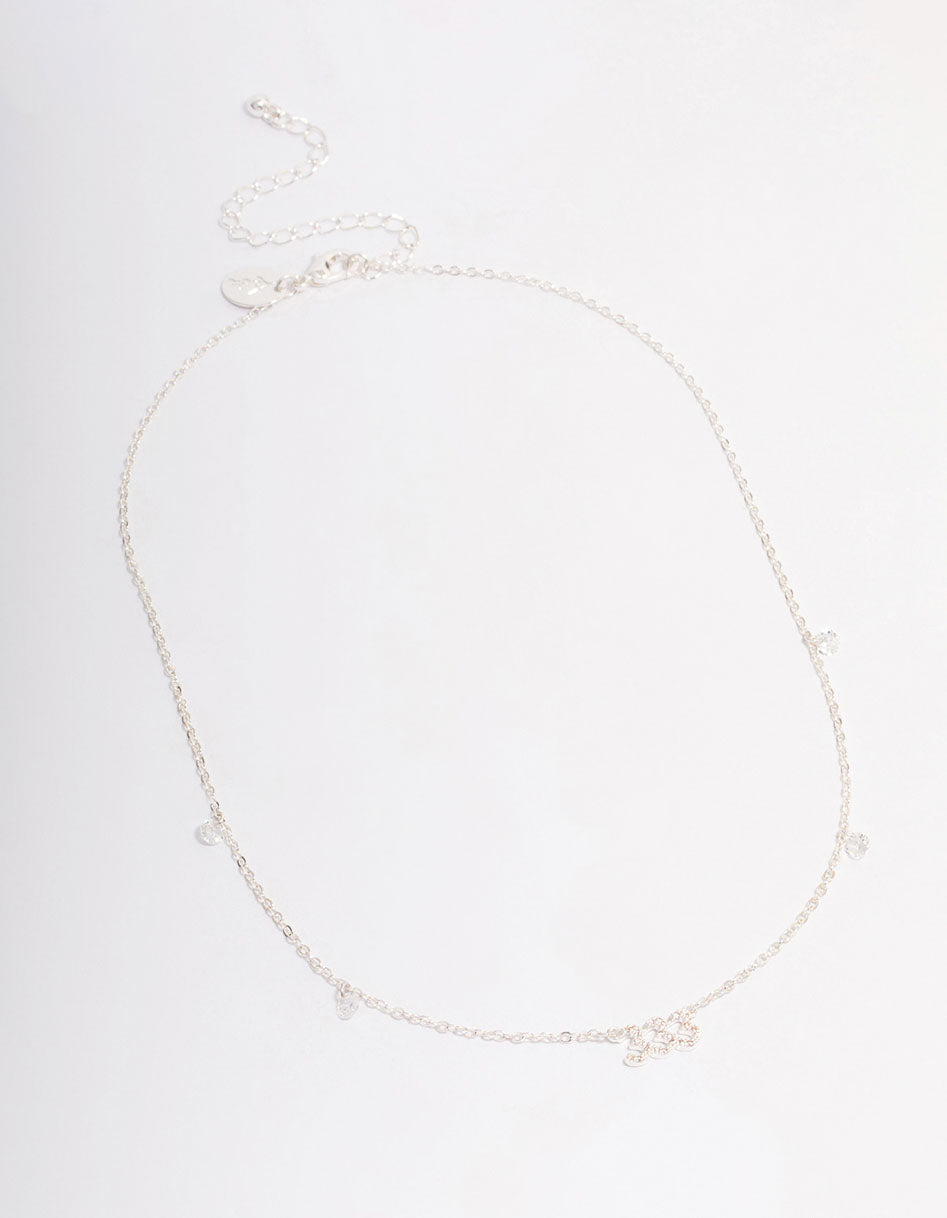 Silver Plated 333 Angel Number Cubic Zirconia Chain Necklace