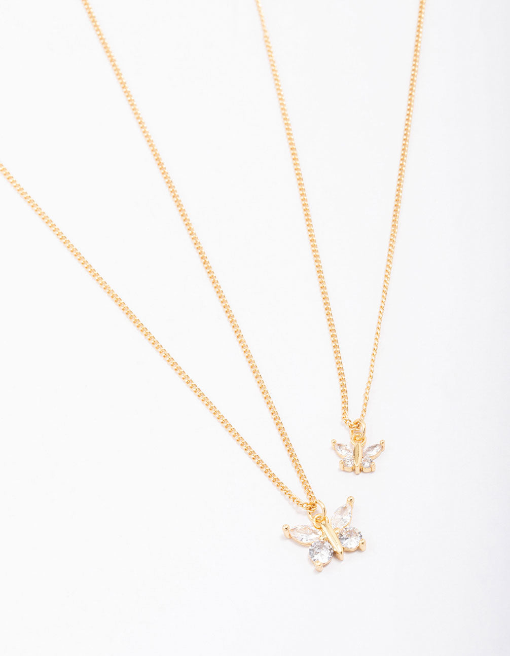 18K Gold Cubic Zirconia Butterfly Pendant Necklace For Women Accessories Hypoallergenic I.26127098 18K Gold Cubic Zirconia Butterfly Pendant Necklace For Women Accessories Hypoallergenic I.26127098