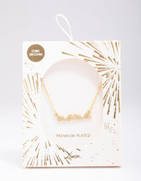 Gold Plated Mama Cubic Zirconia Pendant Necklace - link has visual effect only