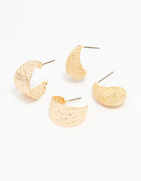 Gold Mixed Teardrop & Hoop Earring Pack - link has visual effect only