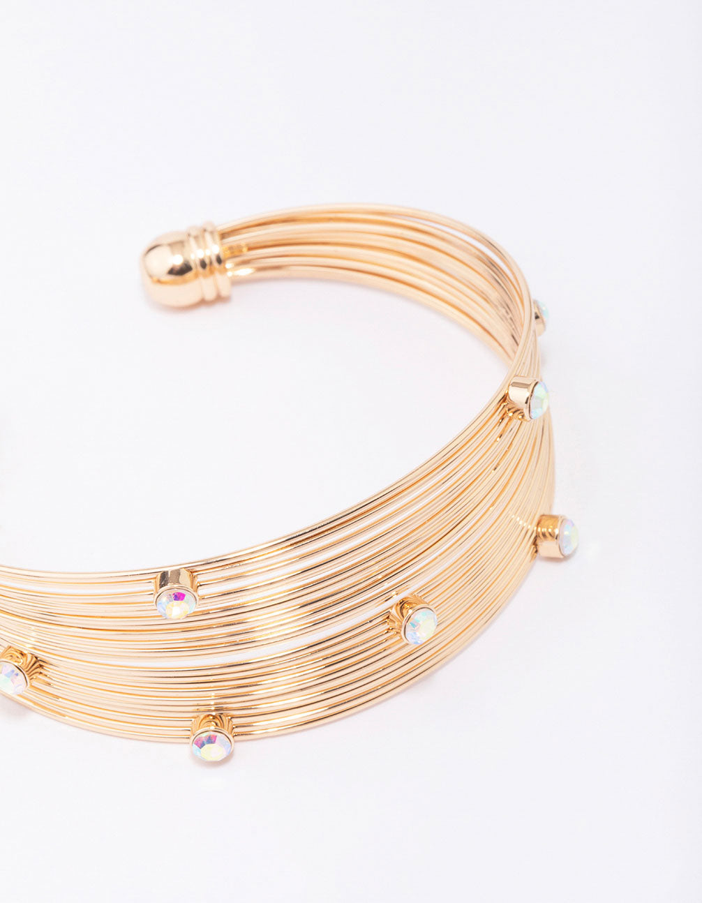 Gold Diamante Sprinkle Wrist Cuff