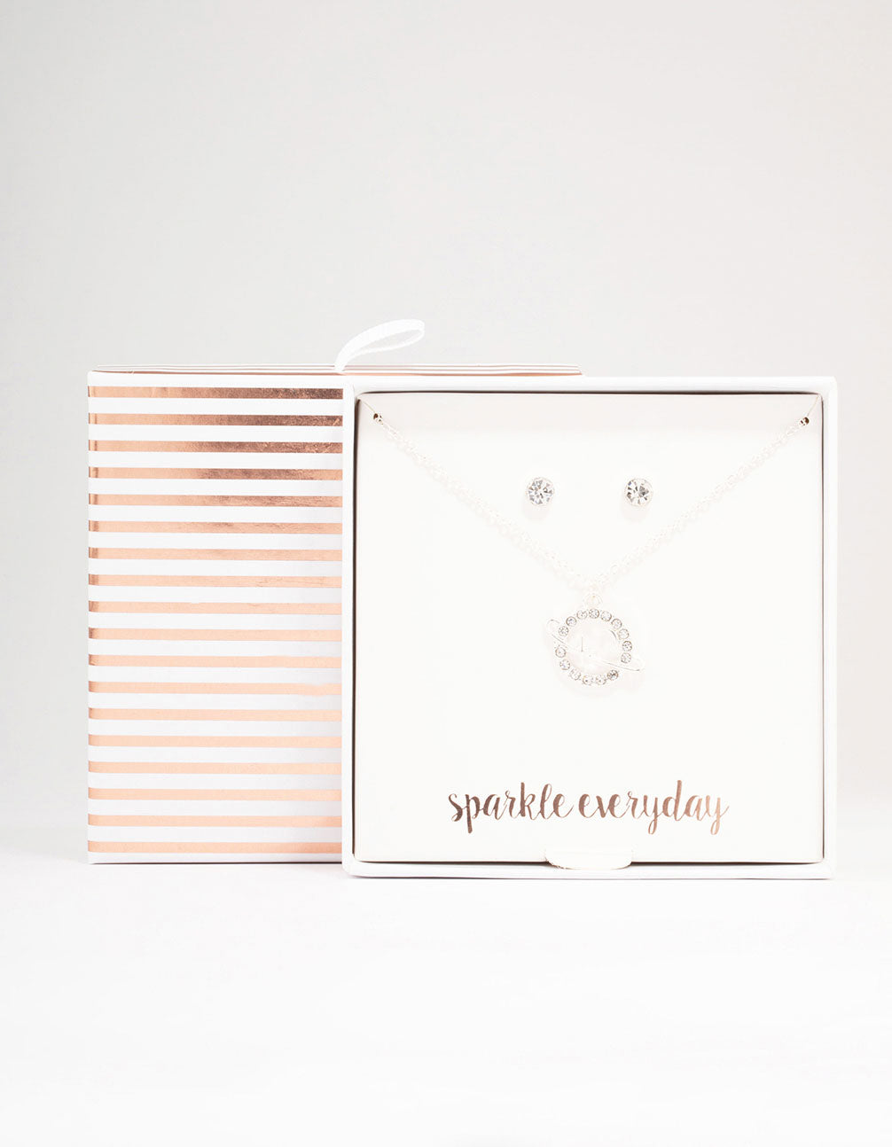 Silver Planet Diamante Jewellery Set
