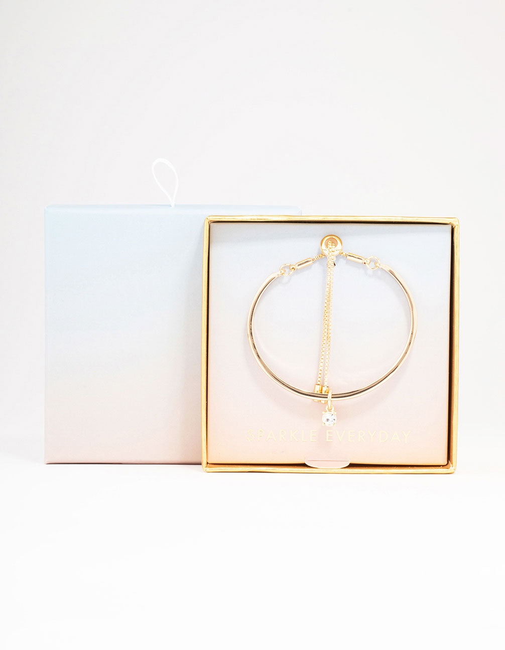Gold Solitaire Crystal Toggle Bracelet
