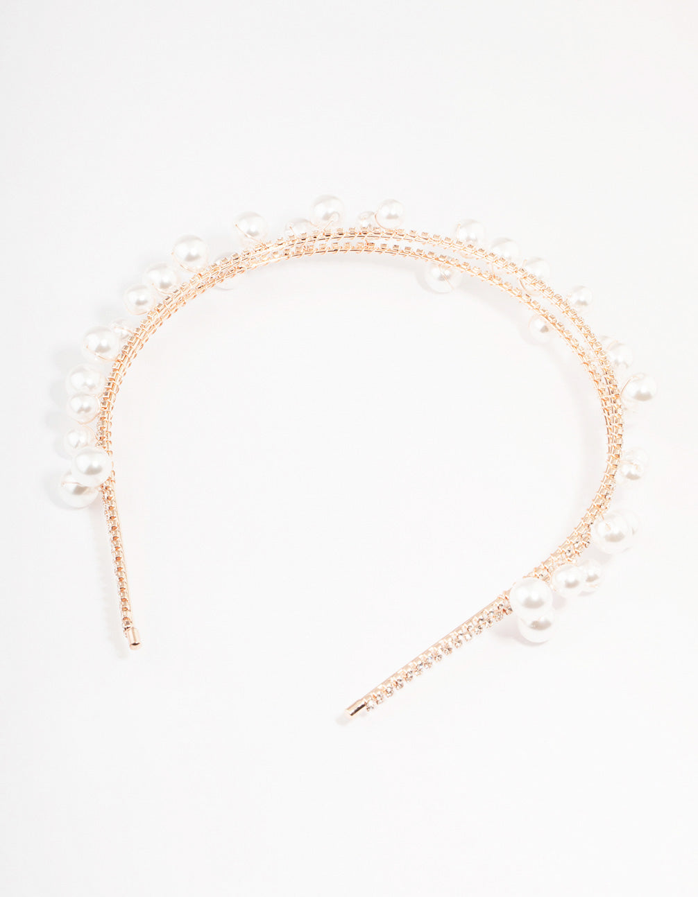 Rose Gold Scattered Pearl Headband