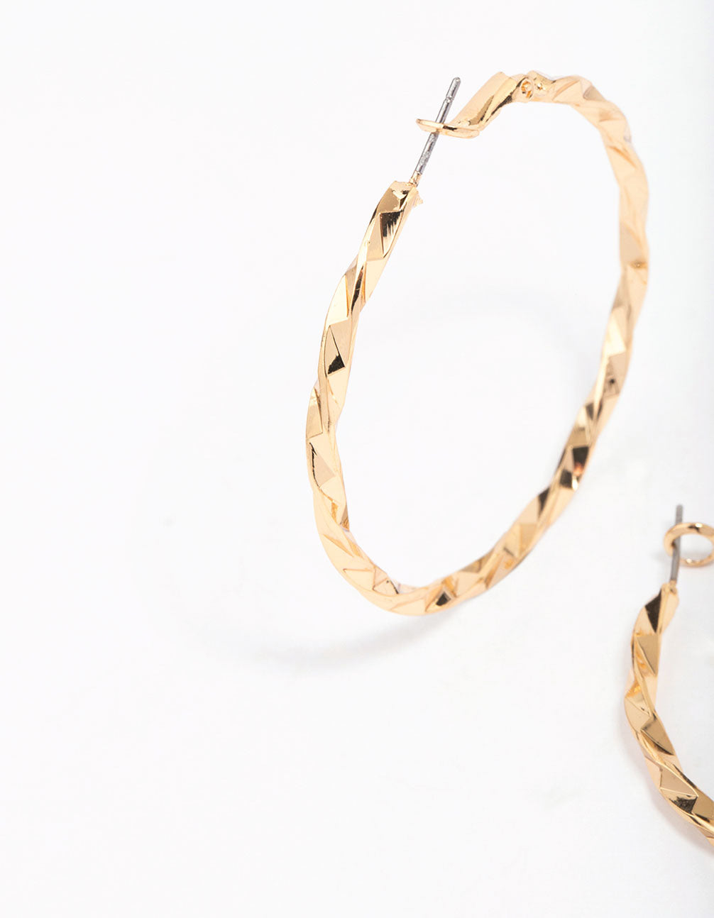 Gold Wrapped Medium Hoop Earrings