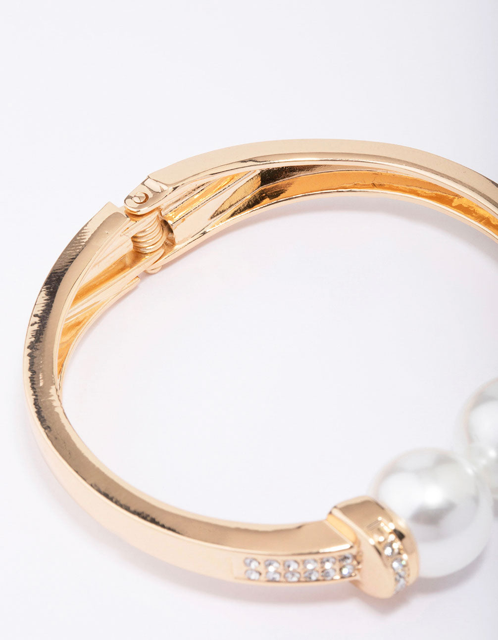 Gold Pearl Bold Wrist Cuff