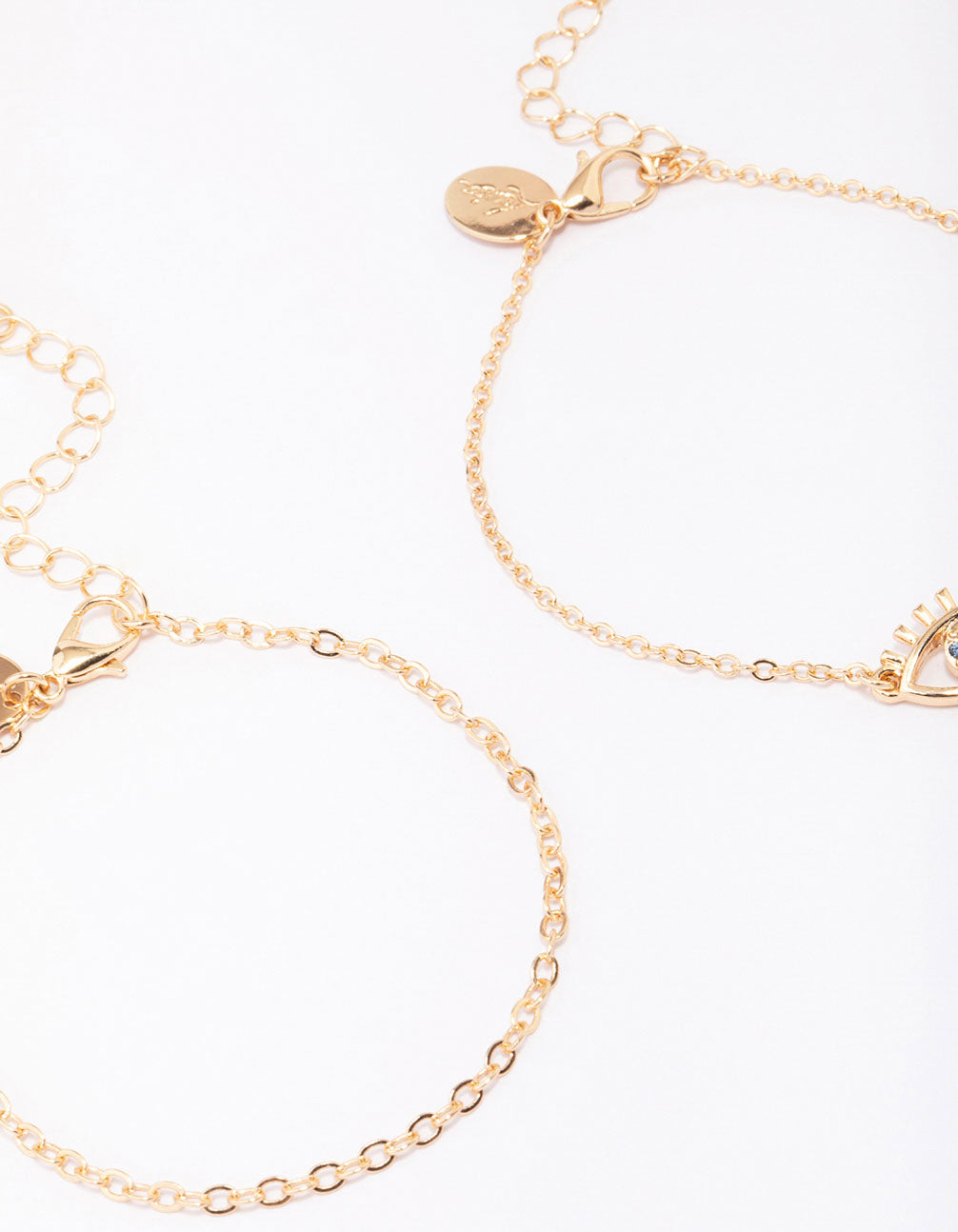 Gold Evil Eye Bracelet 3-Pack