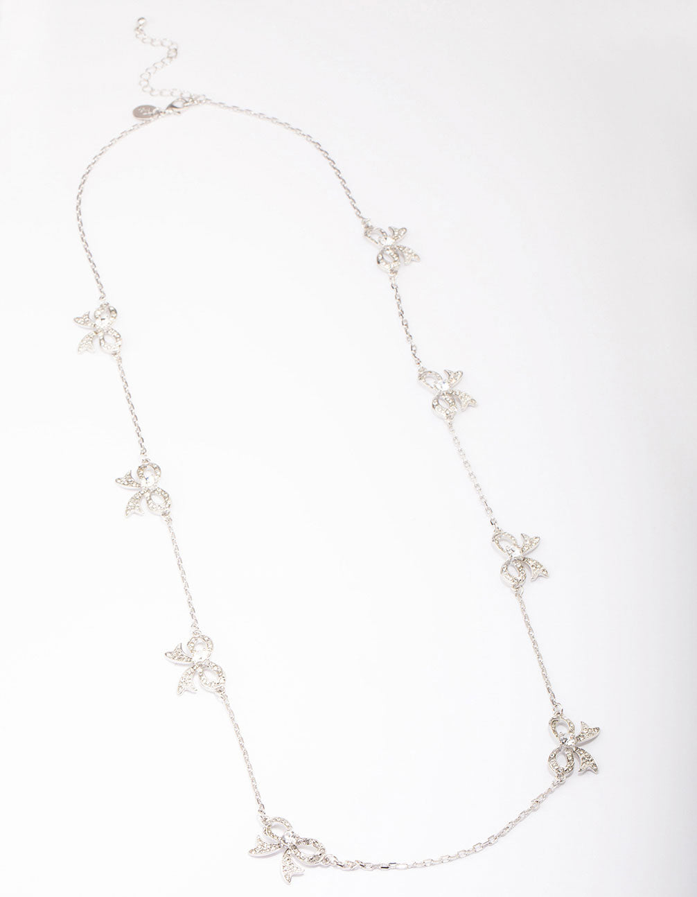 Silver Bow Chain Necklace
