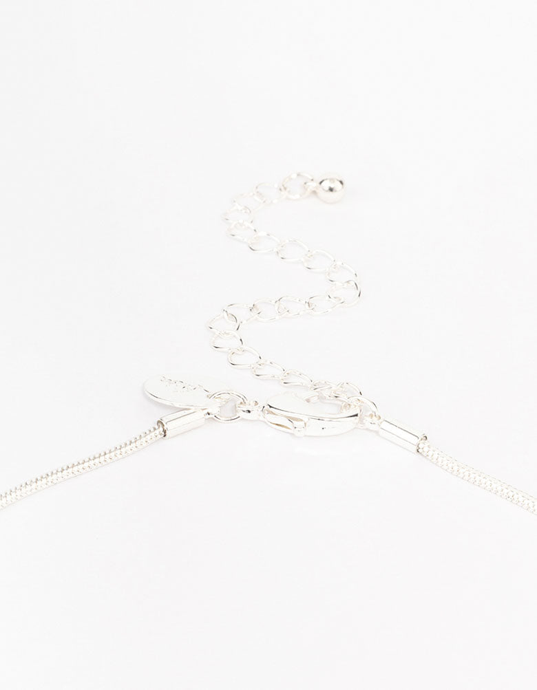 Silver Long Pendant Necklace