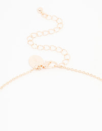 Rose Gold Bling Puffy Heart Necklace - link has visual effect only