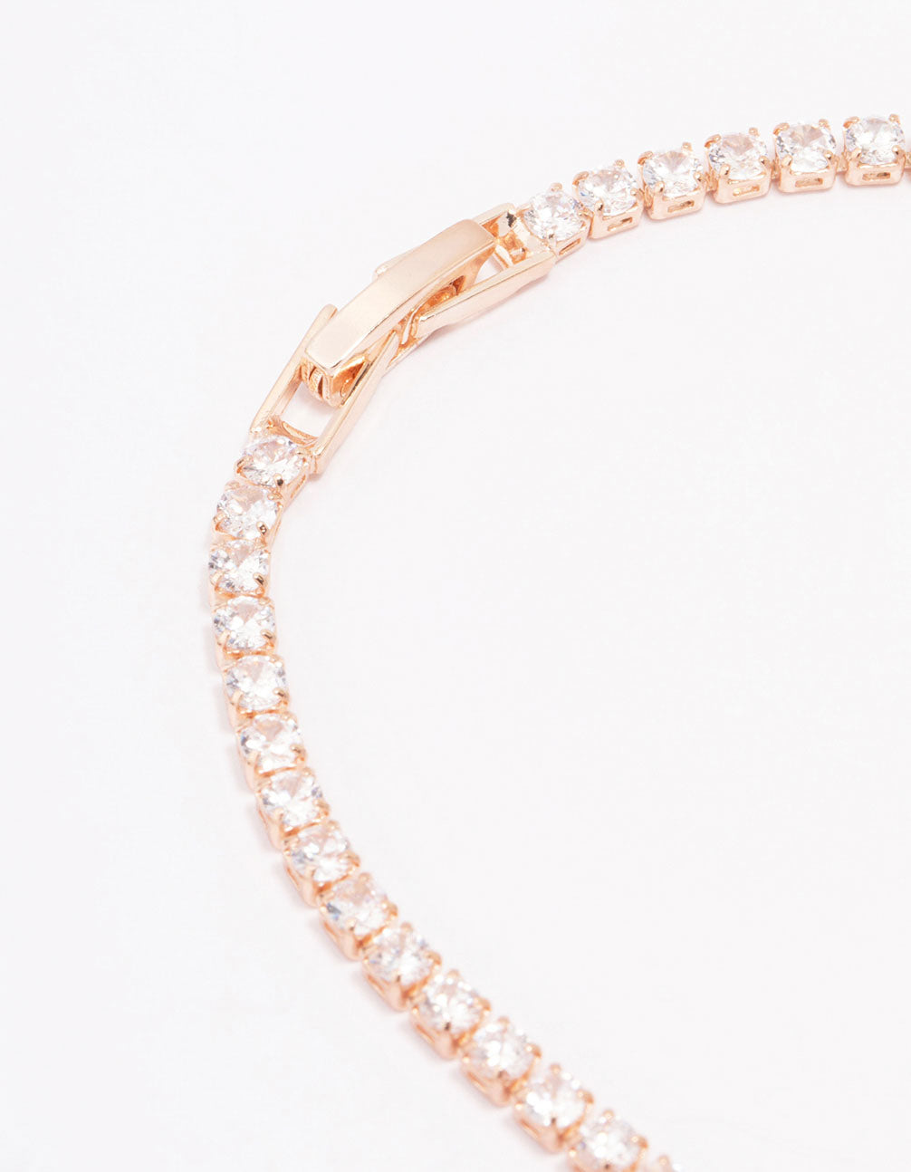 Rose Gold Cubic Zirconia Twisted Bracelet