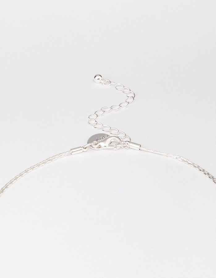 Silver Pearl Multi Row Layered Necklace