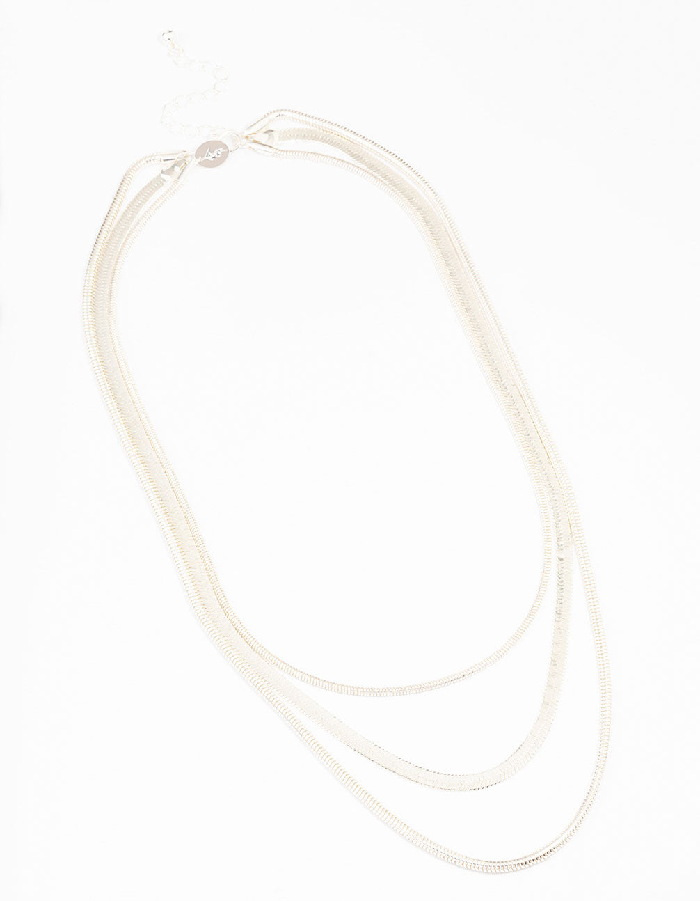 Silver Multi Row Necklace
