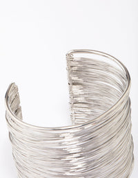 Silver Silver Layered Wrist Cuff - link has visual effect only