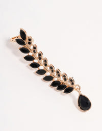 Gold Jet Stone Earring Cuff - link has visual effect only
