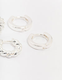 Silver Plated Brass  Twisted Earring 3-Pack - link has visual effect only