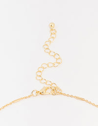 Gold Plated Brass Station Barell Necklace - link has visual effect only