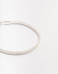 Silver Plated Brass  Snake Chain Bracelet - link has visual effect only