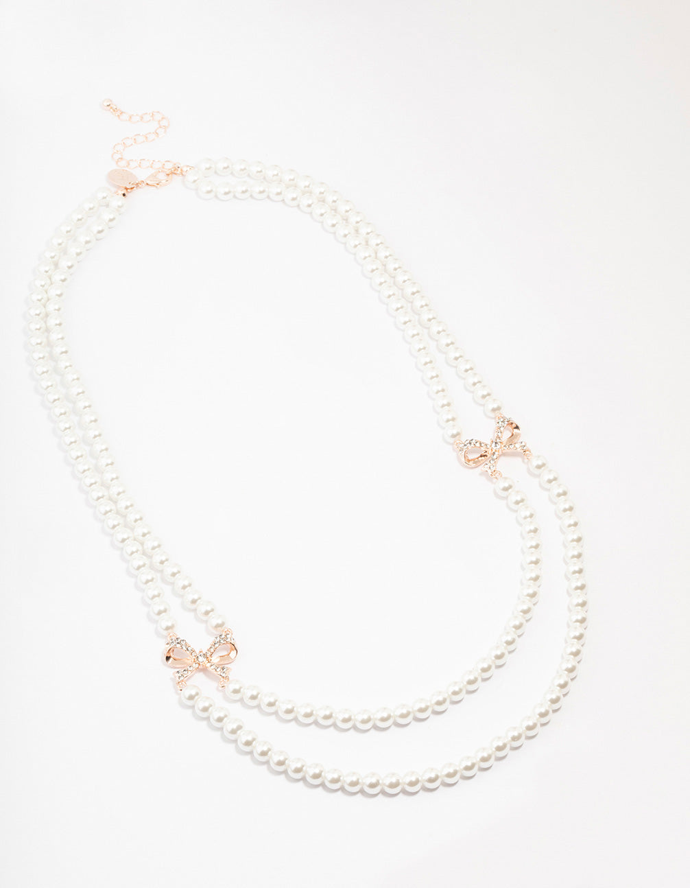 Pearl Bow Layered Necklace