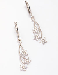 Silver Cubic Zirconia Celestial Hoop Earrings - link has visual effect only