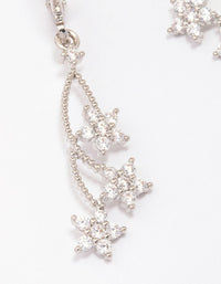 Silver Cubic Zirconia Celestial Hoop Earrings - link has visual effect only