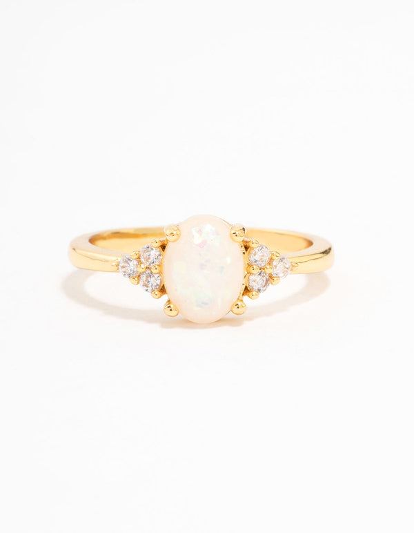 Gold Plated Mystical Oval Ring