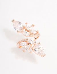 Rose Gold Linear Floral Ring - link has visual effect only
