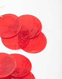 Red Genuine Shell Drop Earrings - link has visual effect only