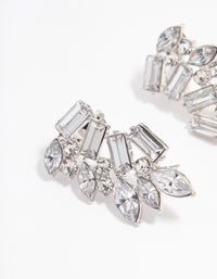 Silver Diamante Wing Cuff Stud Earrings - link has visual effect only