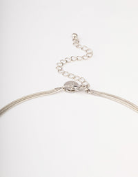 Silver Long Knotted Tassel Necklace - link has visual effect only