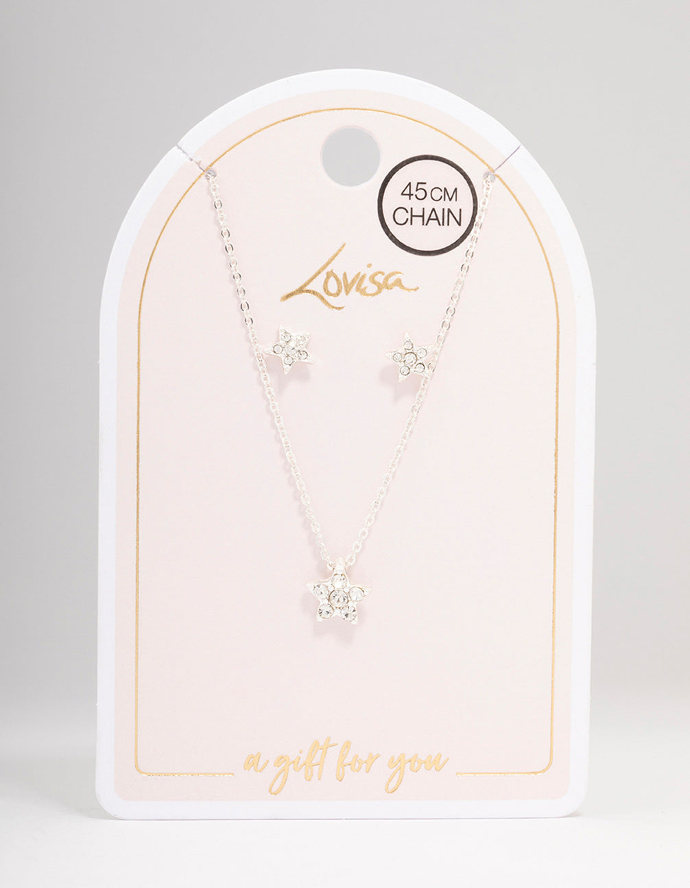 Silver Star Diamante Jewellery Set