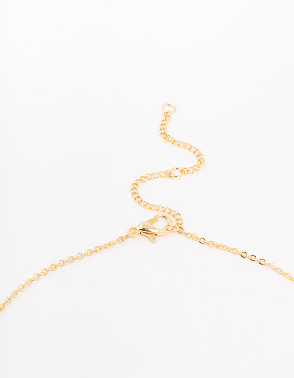 Gold Plated Emerald Coin & Freshwater Pearl Necklace