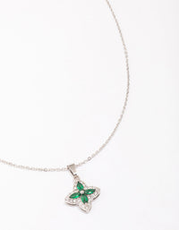 Silver Diamante Cross Pendant Necklace - link has visual effect only