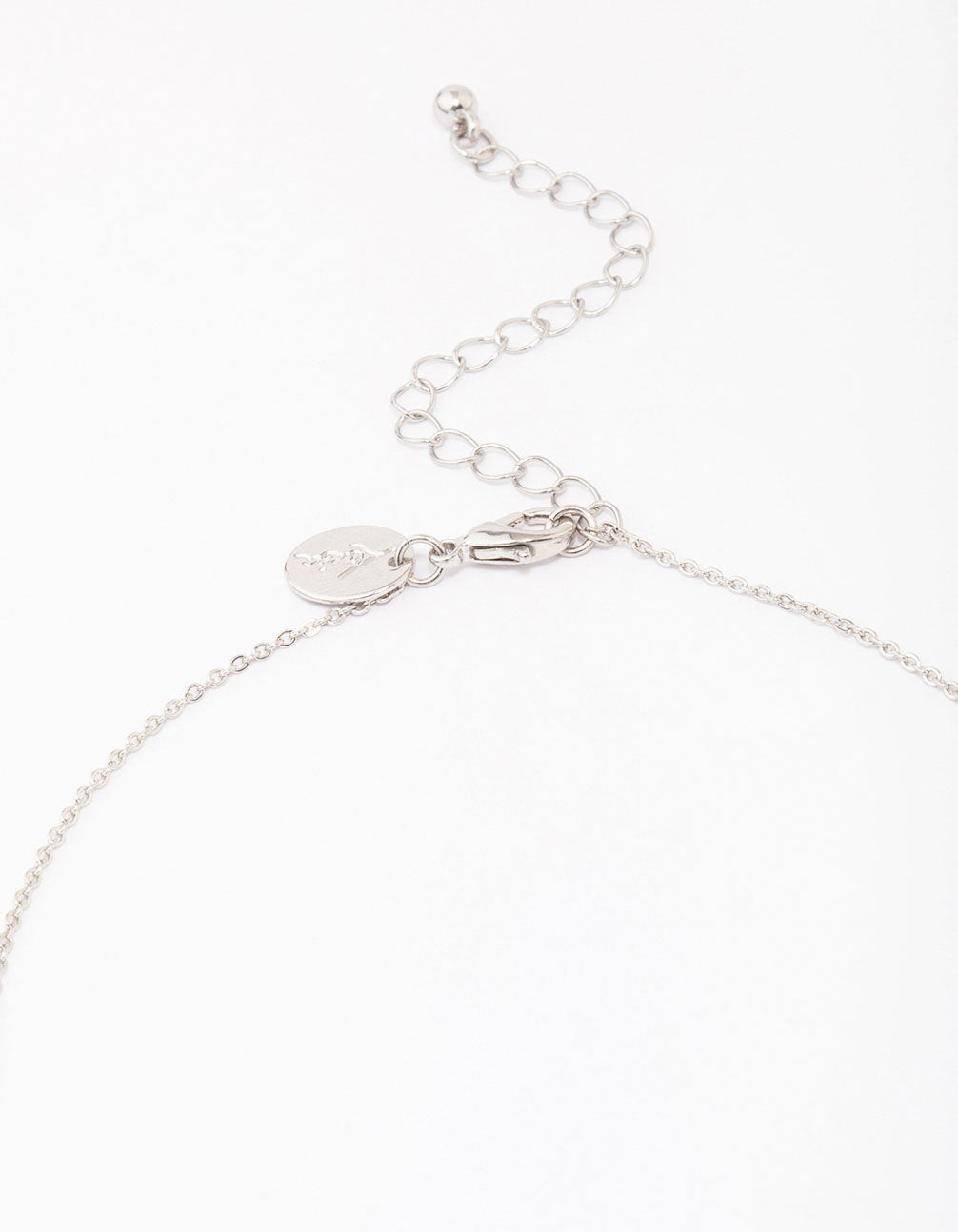 Silver Diamante Cross Pendant Necklace