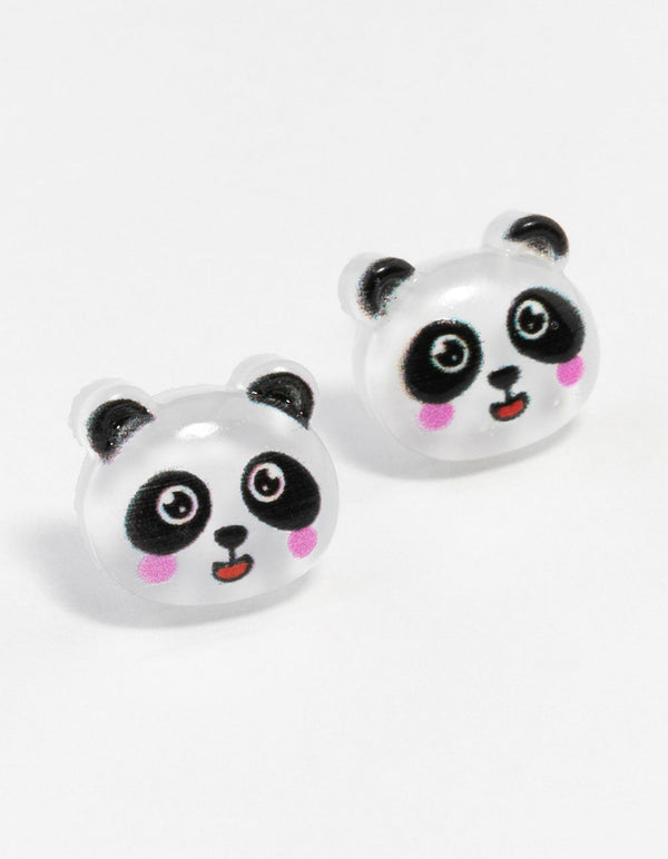 Blush Panda Stud Earrings