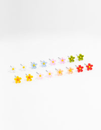 Silver Daisy Earrings 8-Pack - link has visual effect only