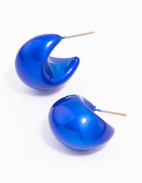 Blue Coated Bubble Hoop Earrings - link has visual effect only