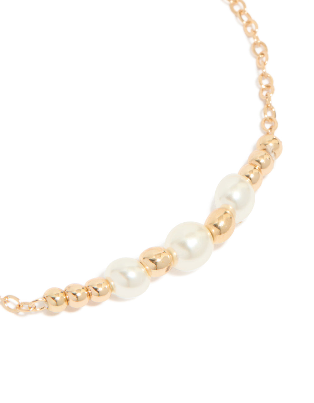 Gold Chain Link & Pearl Bracelets 2-Pack
