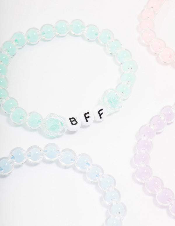 Pastel Beaded Friendship Bracelet 5-Pack