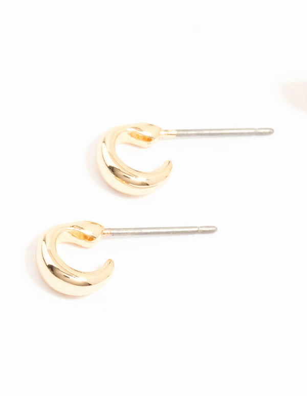 Gold Mixed Hoop Earrings 4-Pack