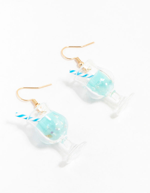 Cocktail Straw Drop Earrings