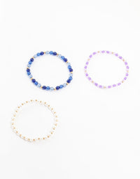 Beaded Pearl & Bead Bracelets 3-Pack - link has visual effect only