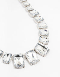 Diamante Silver Short Necklace - link has visual effect only