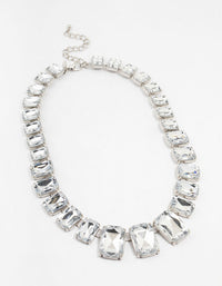 Diamante Silver Short Necklace - link has visual effect only