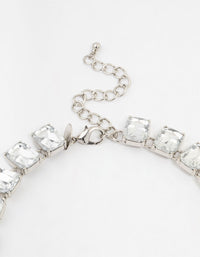 Diamante Silver Short Necklace - link has visual effect only
